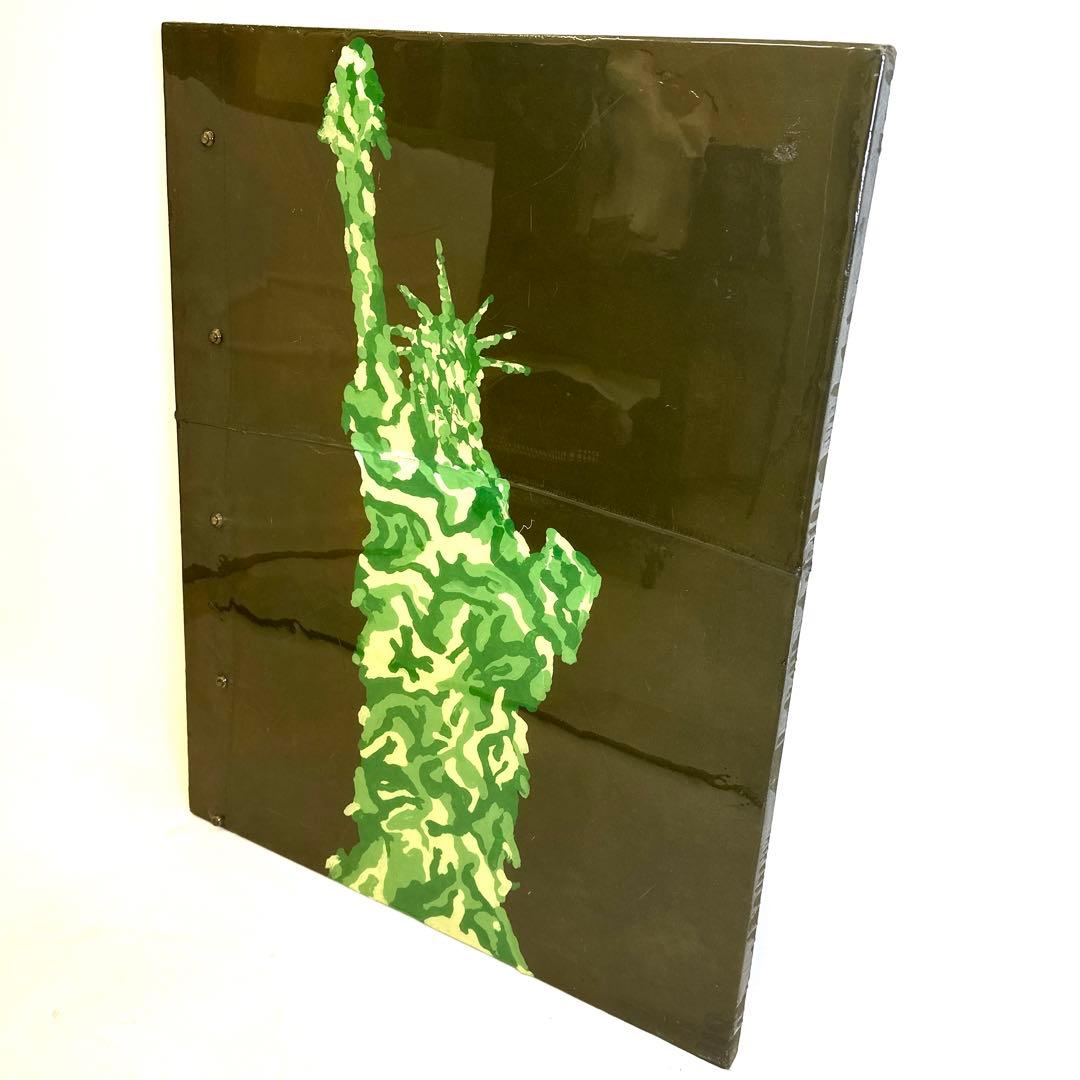 自由の女神 ミリタリー 特大ペンキ アート 絵 一点物 店舗 展示品