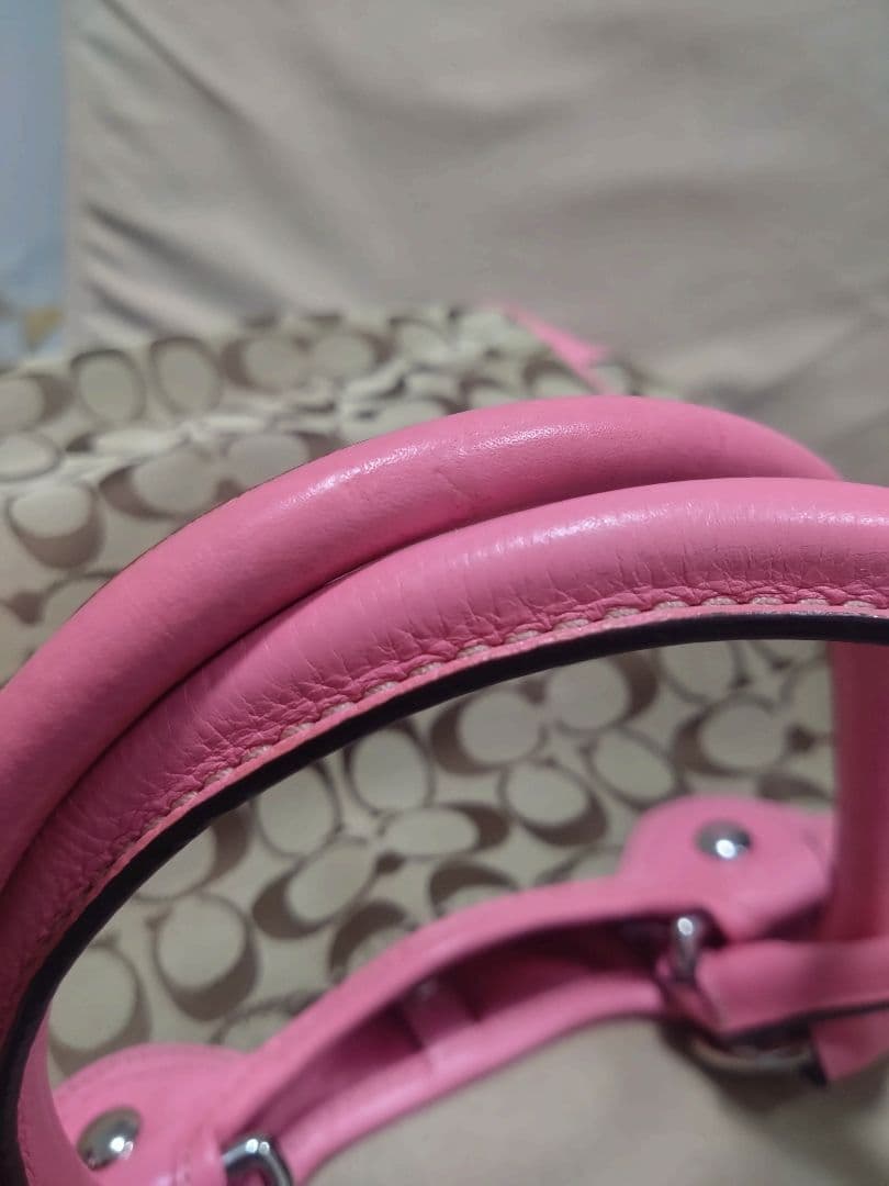 COACH コーチ　バッグ　シグネクチャー　フラワーアップリケ　F14724