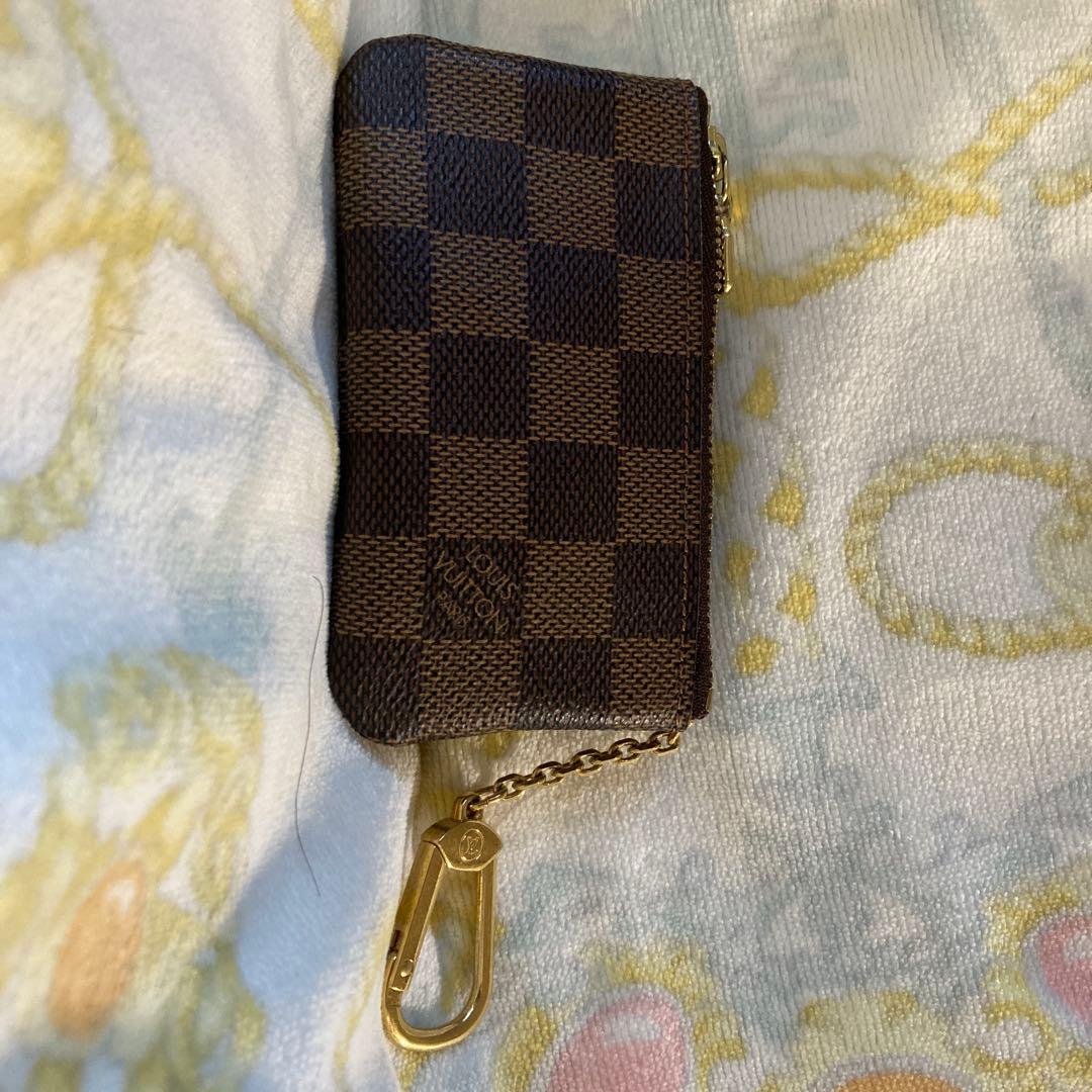 ルイヴィトン　ダミエ　ポシェットクレ　カードケース　ケース　ブラウン系