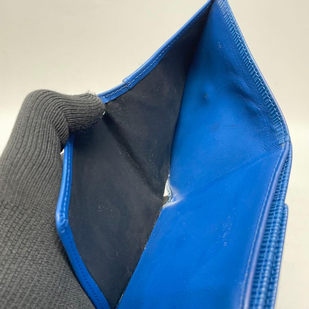 2959 ルイヴィトン エピ ブルー 三つ折り財布 エリーズ