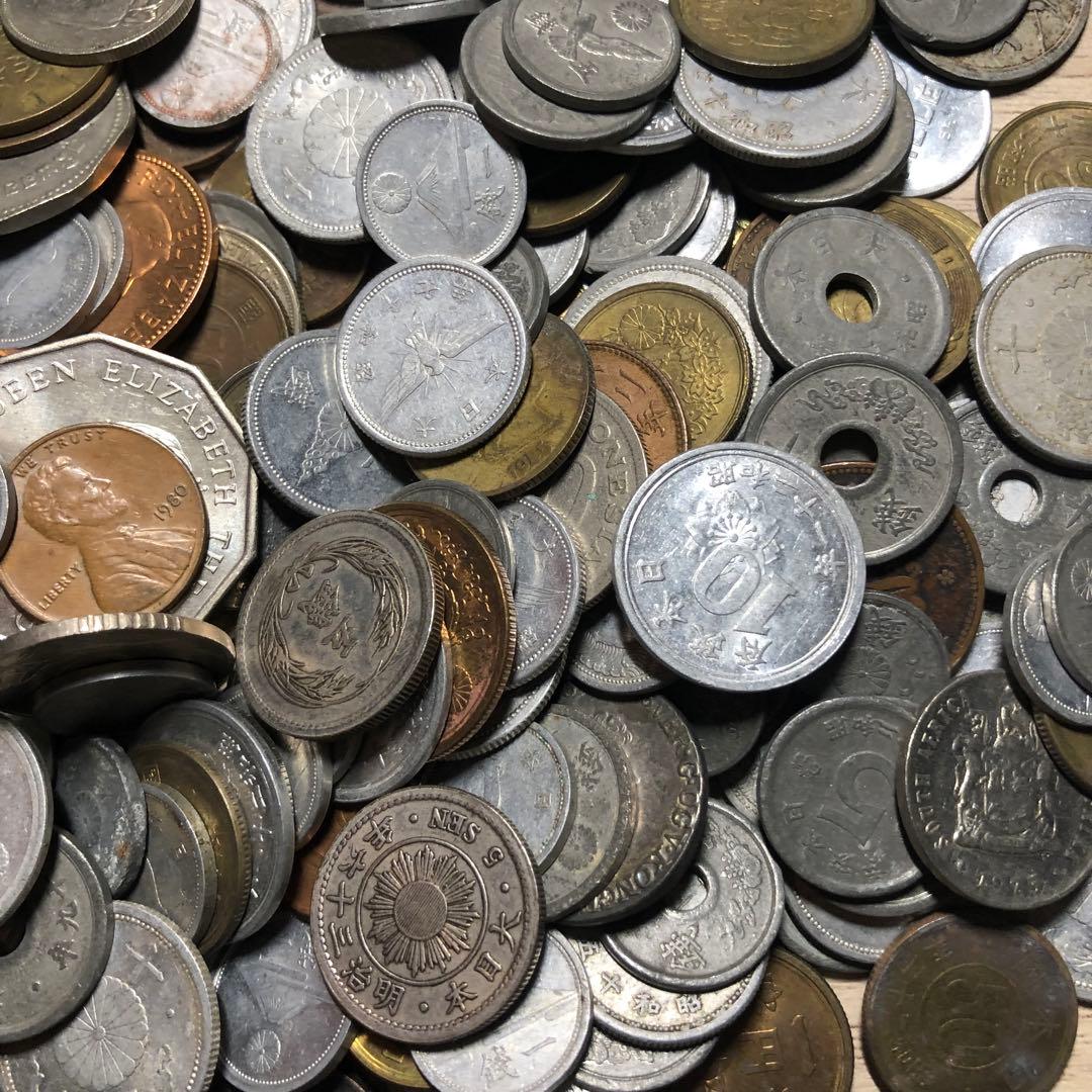 Z古銭まとめて 1.2KG 日本古銭 銅貨 大量 近代 硬貨 貨幣 雑銭中国