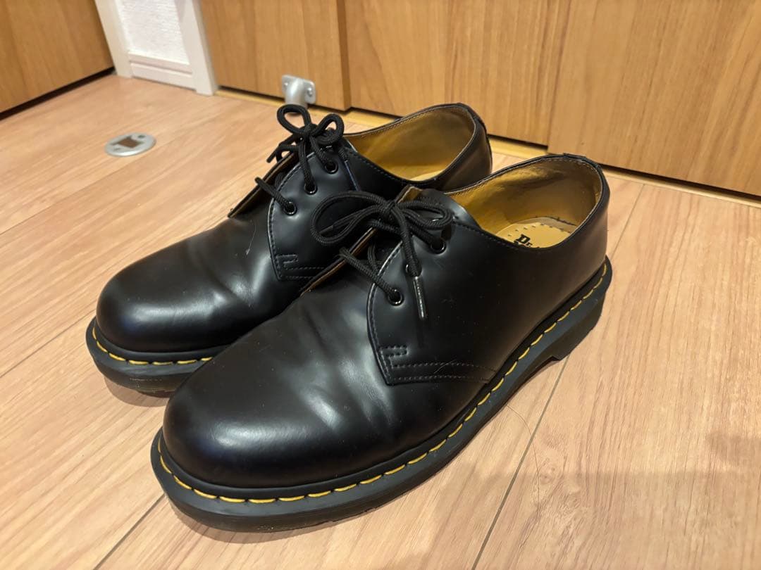 美品 値下げ ドクターマーチン 3ホール 黒 28cm