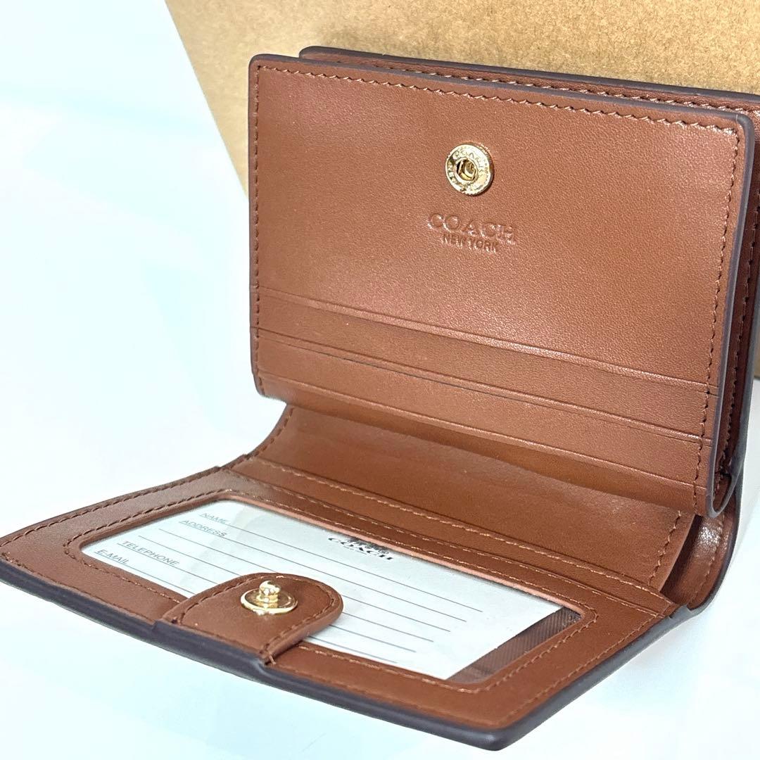 ✨新品未使用✨COACH コーチ 二つ折り 財布 ブラウン