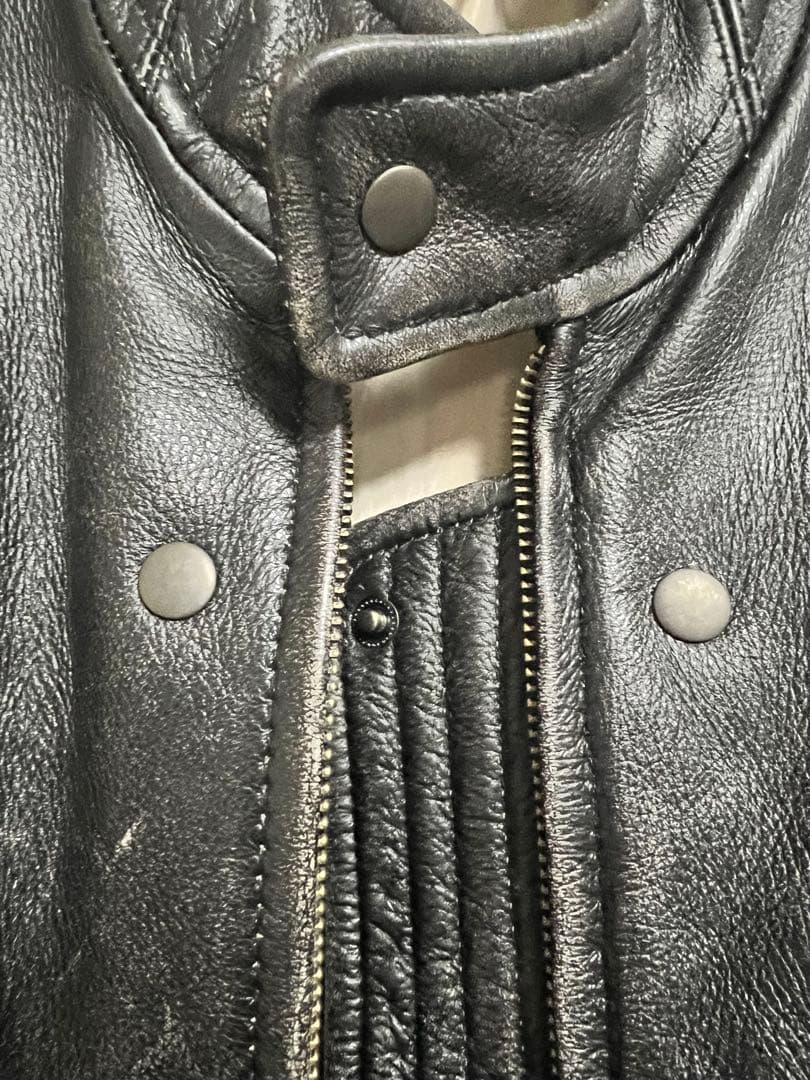 未使用 牛皮LMOODスモーカーカウハイドレザージャケット