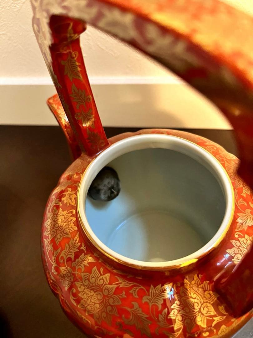 急須　金彩注水器　翠山窯　骨董品