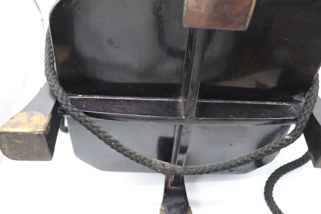 明治期　輪島塗　兜箱　蒔絵　木製　送料込み250510