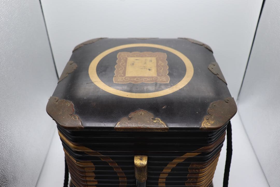 明治期　輪島塗　兜箱　蒔絵　木製　送料込み250510