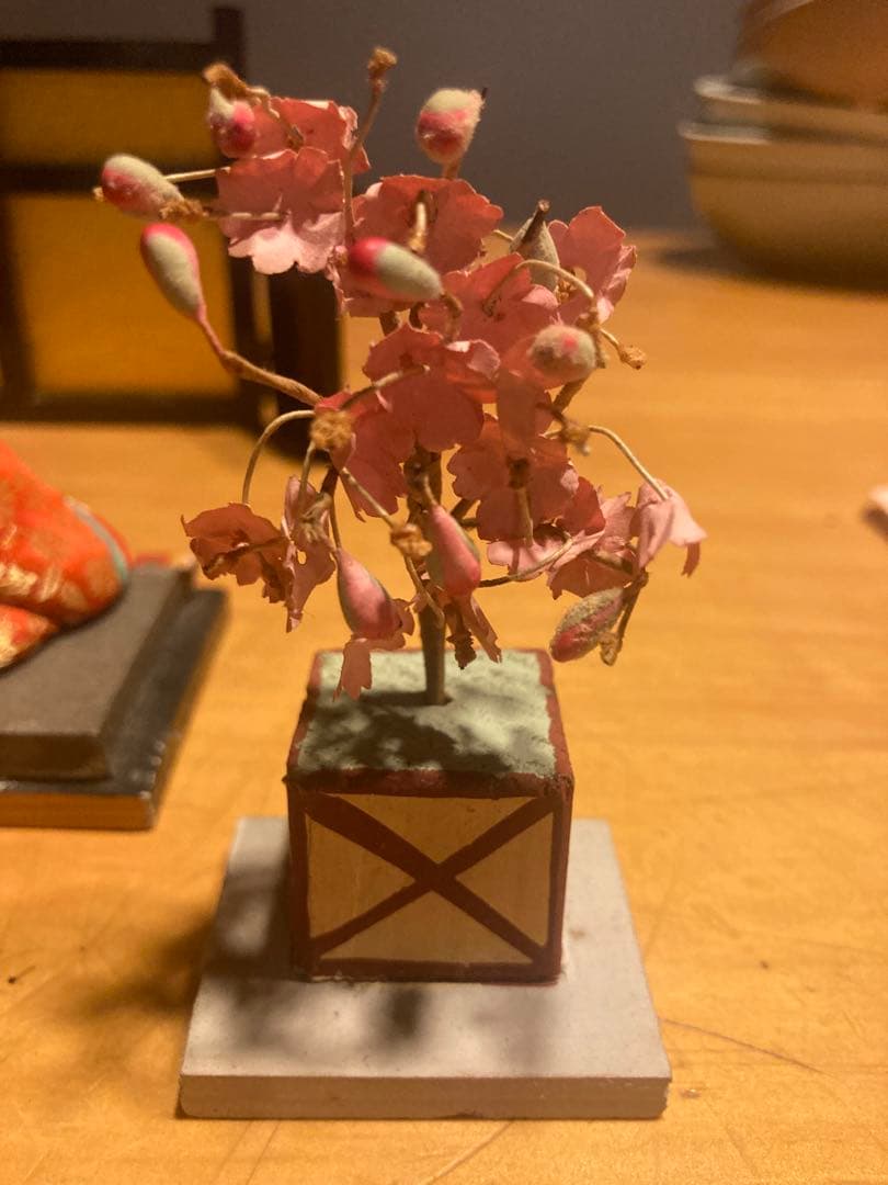 アンティーク小さい木目込み雛人形