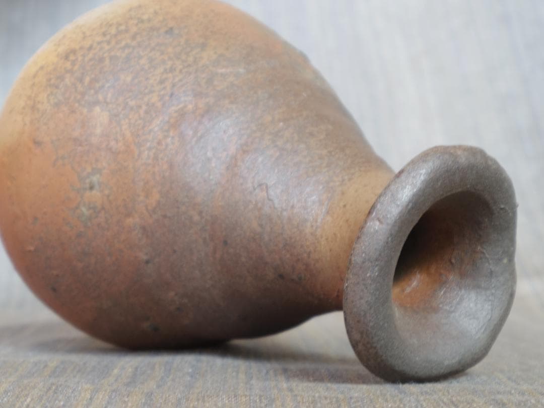 個展作品★川淵直樹【師：小山富士夫】南蛮徳利★共箱・布