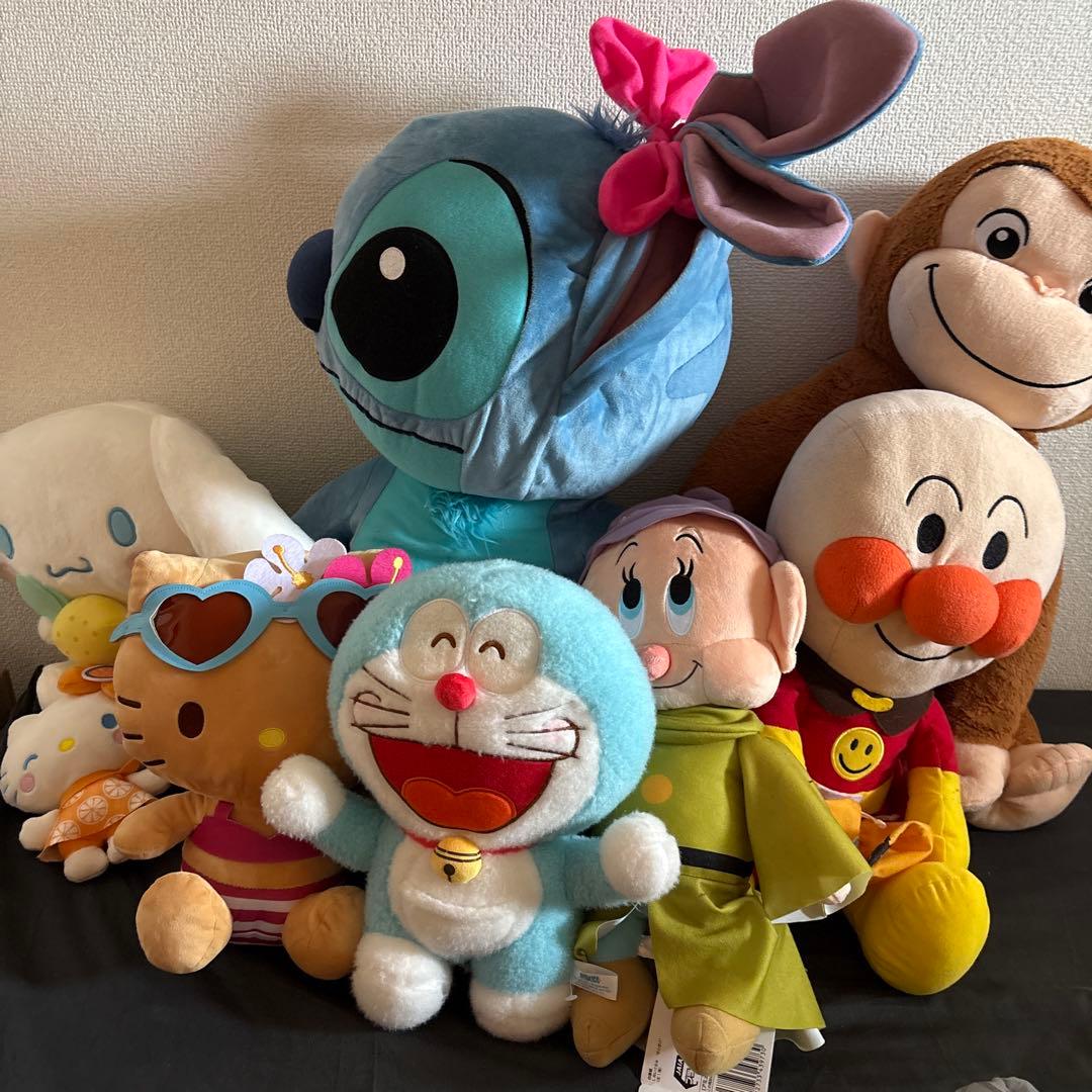 ぬいぐるみスティッチ ドラえもん　キティちゃん　シナモンなど