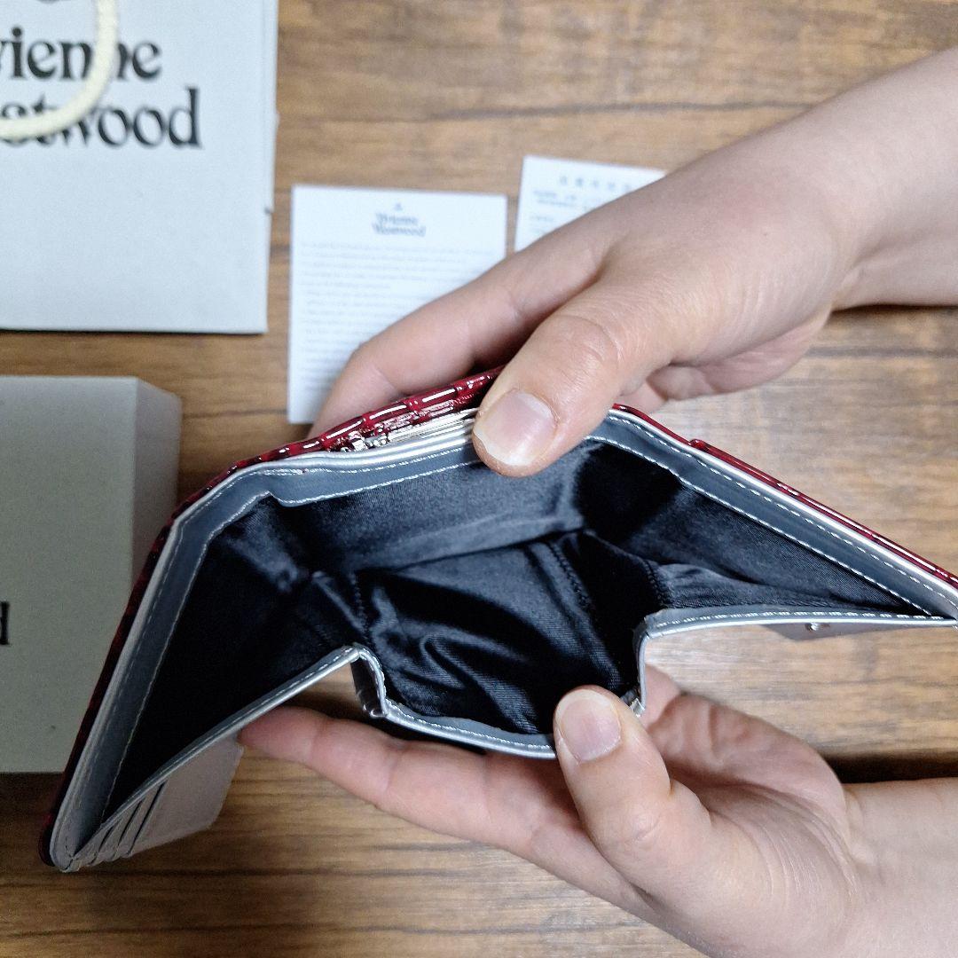 Vivienne Westwood 三つ折り財布 レッド　エナメル