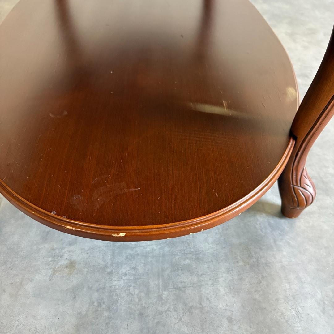 ロココ調 猫脚×大理石風天板 センターテーブル