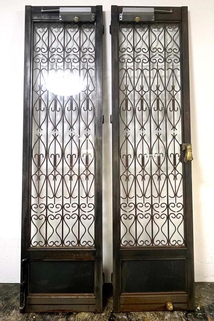 ロートアイアン 観音開きドアセット/扉イギリスアンティークフランスアンティーク