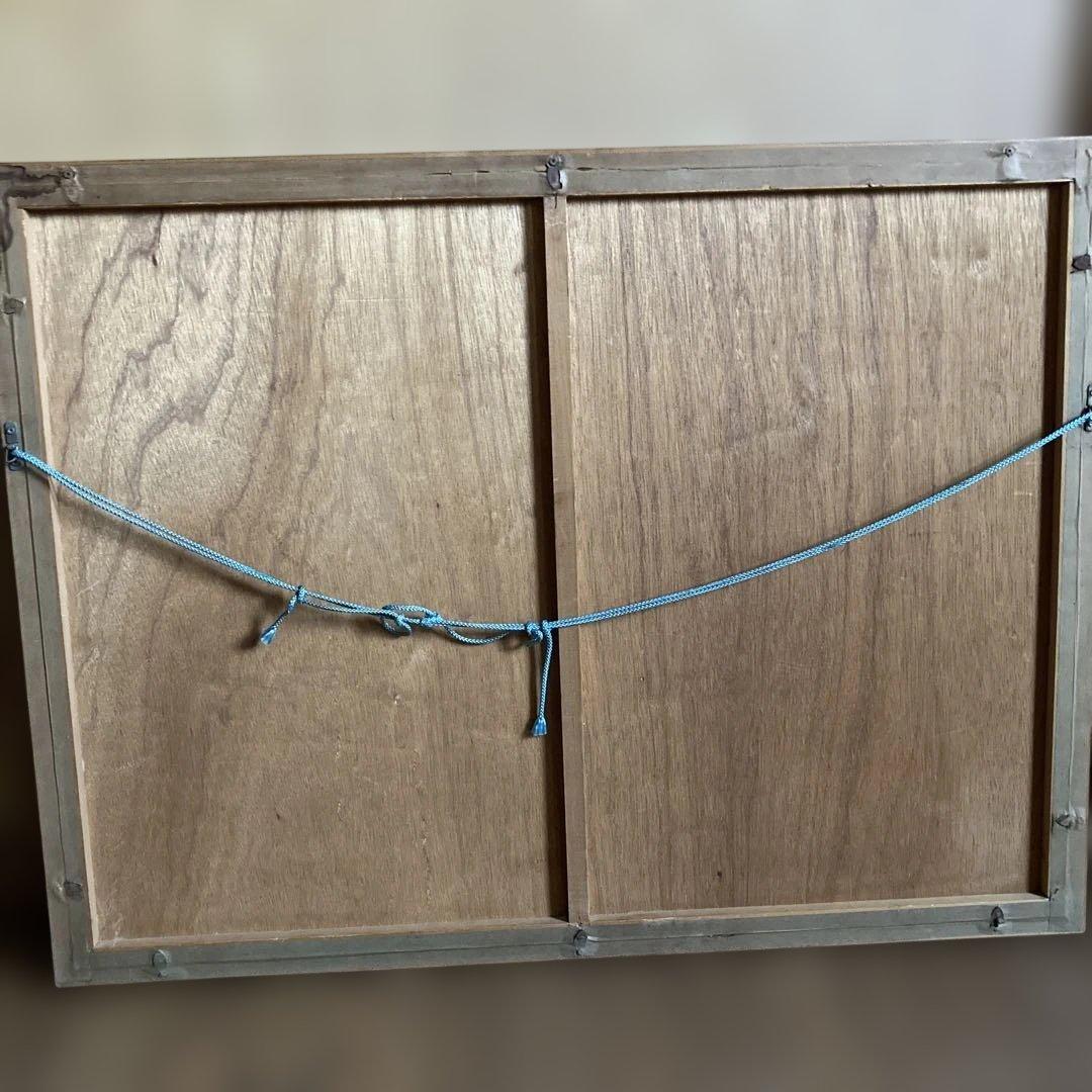 木版画　会津の村　廣長　1985年