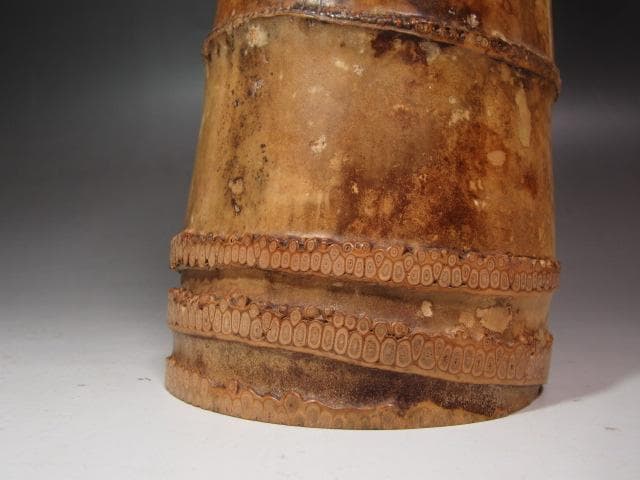 ★　黒田正玄　竹置筒花入　雲海　裏千家　十五代　鵬雲斎の花押★x602