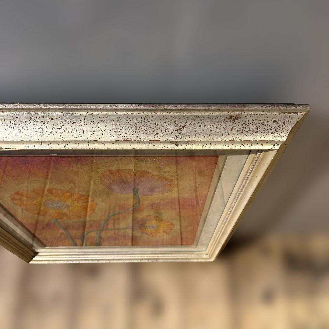 「ポピー」 額装 悦子 額縁入り 水彩画　壁掛け　インテリア　コレクション