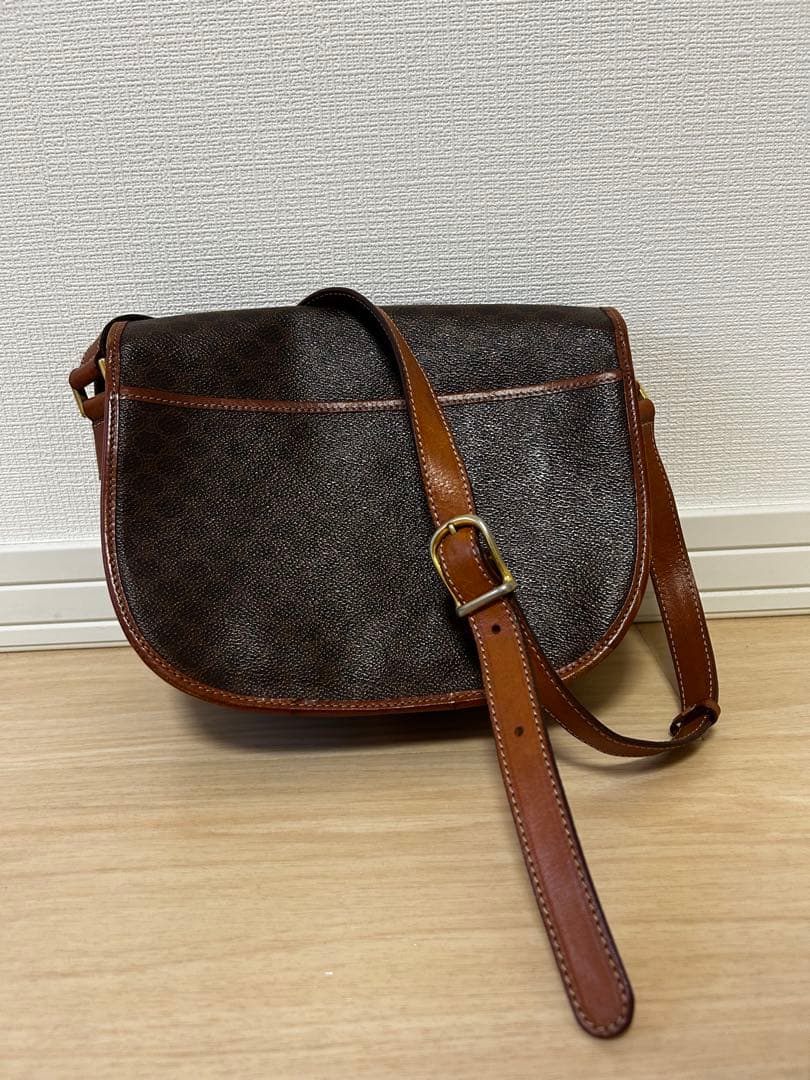 美品✨CELINE マカダム　セリーヌ ショルダーバッグ　茶/7