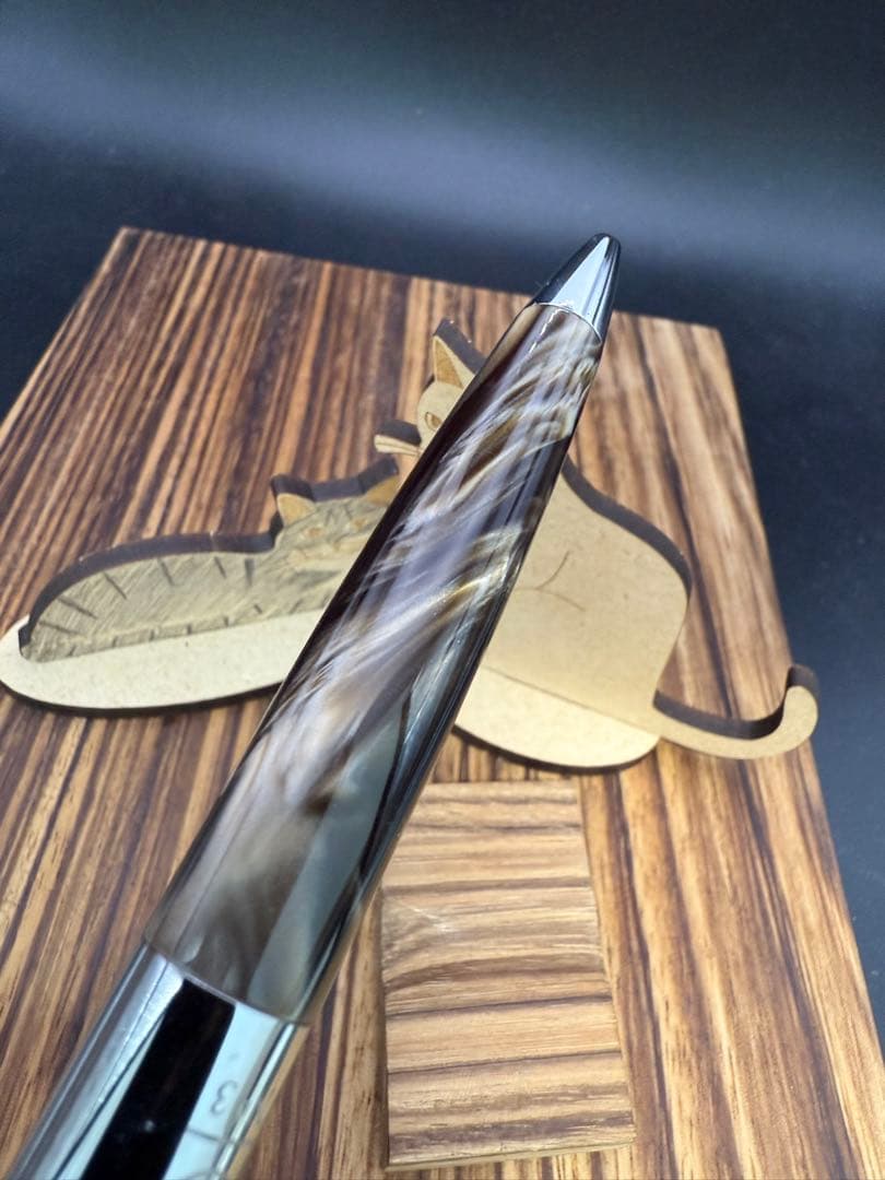 伊東屋 Romeo NO.3 ボールペン イタリアングレー 太軸