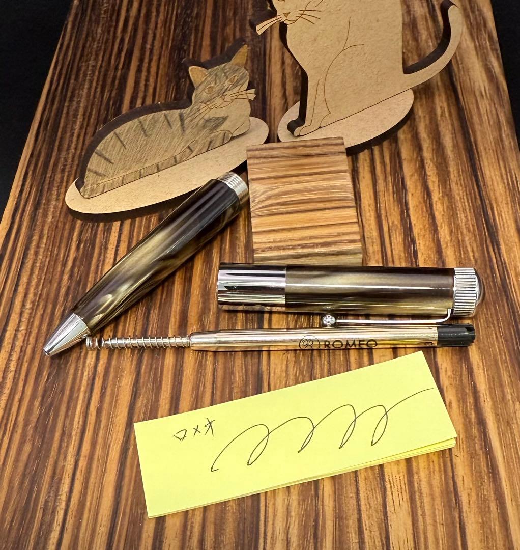 伊東屋 Romeo NO.3 ボールペン イタリアングレー 太軸