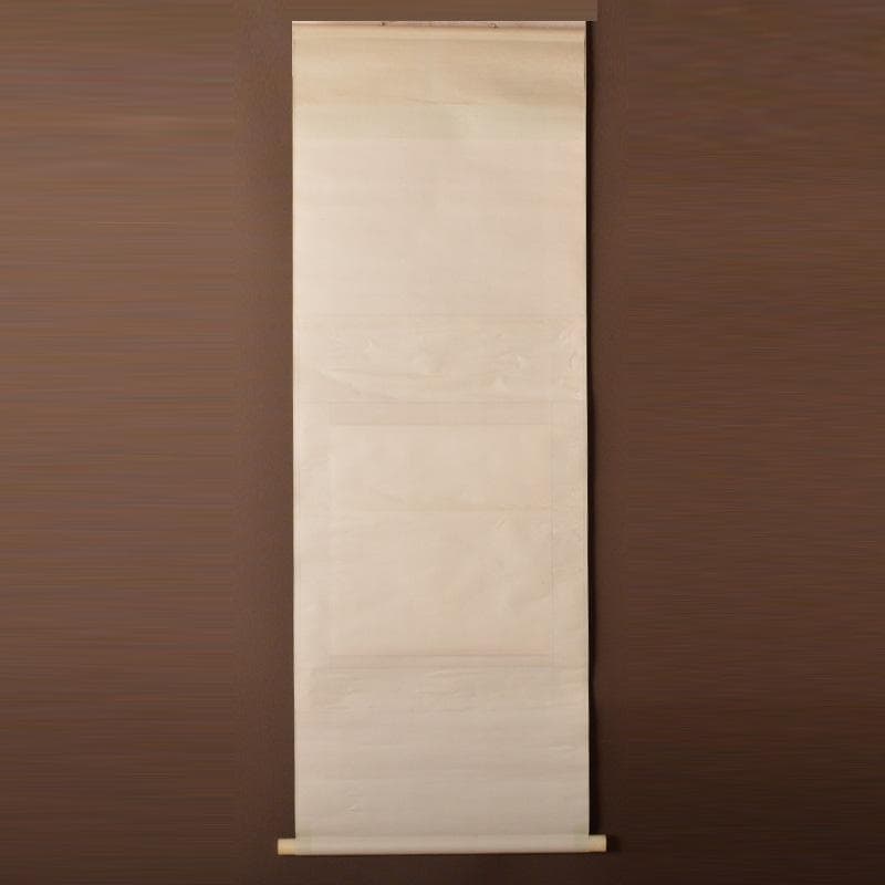 掛軸　水田竹圃作　梅木に鳥図　桐箱付　C　6318A