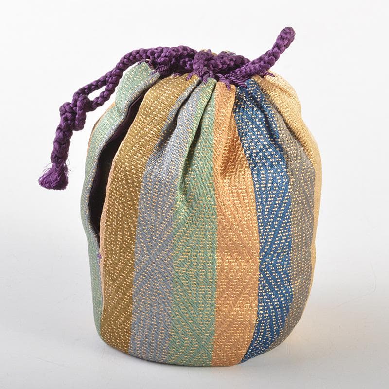 茶道具　備前焼　堀江祥山作　茶入　仕覆付　共箱　V　6684