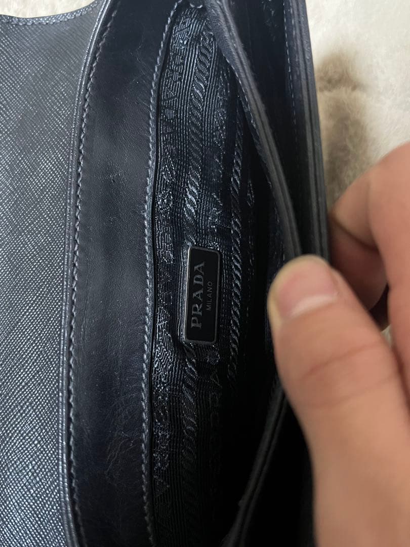【美品✨】プラダ チェーンショルダーバッグ サフィアーノレザー 1BD144