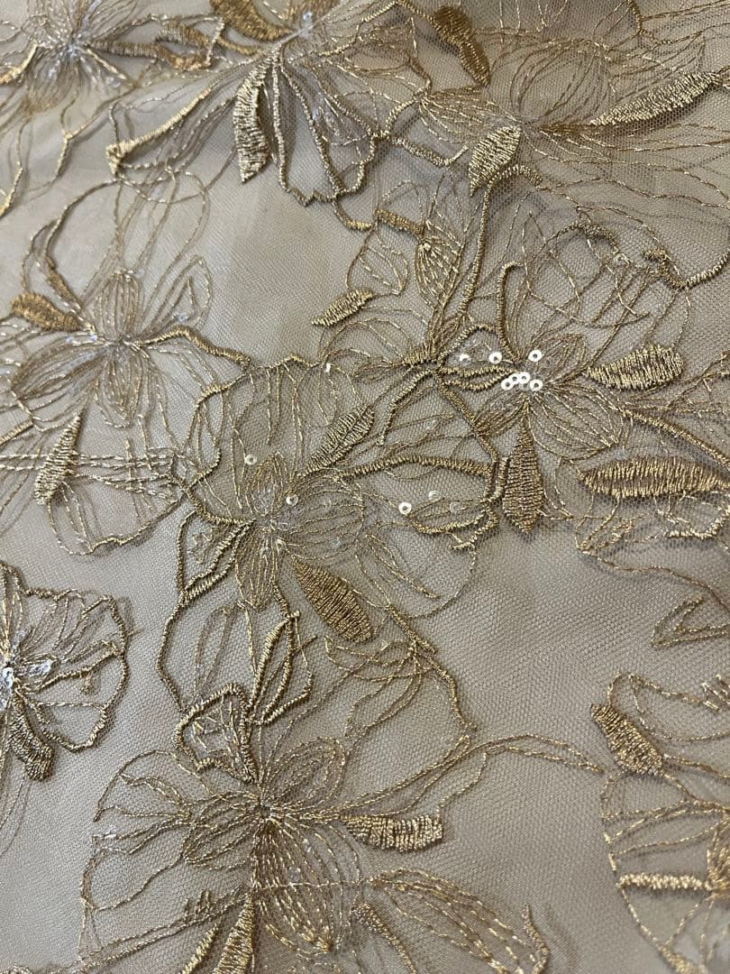 【ANDRESD, niana】スパンコール刺繍レースドレス S