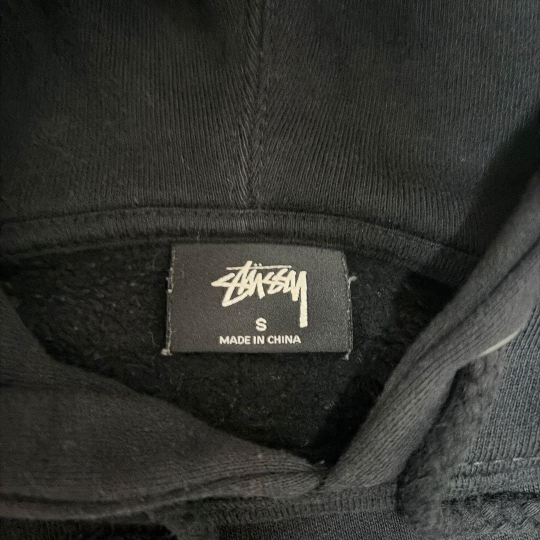 専用　Stüssy ステューシー パイルロゴ アーチロゴ パーカー ブラック