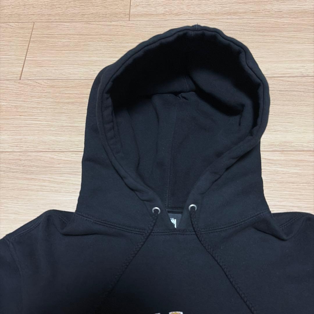 専用　Stüssy ステューシー パイルロゴ アーチロゴ パーカー ブラック