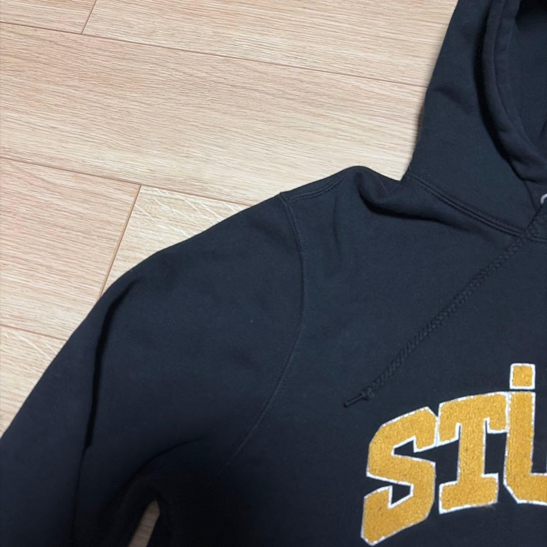 専用　Stüssy ステューシー パイルロゴ アーチロゴ パーカー ブラック