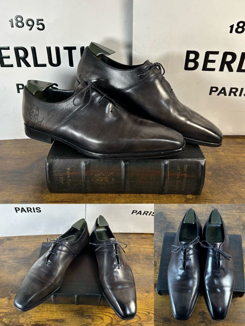35万円　Berluti スカーズ アレッサンドロ　スクリット　シューズ　8.5