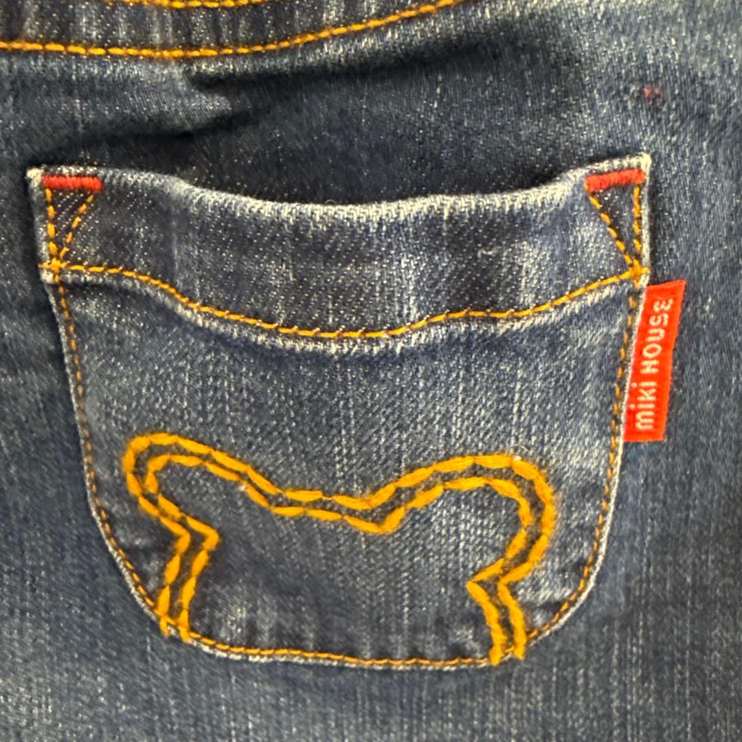 【美品】ミキハウスベア　デニムパンツ 長ズボン　ジーンズ　100