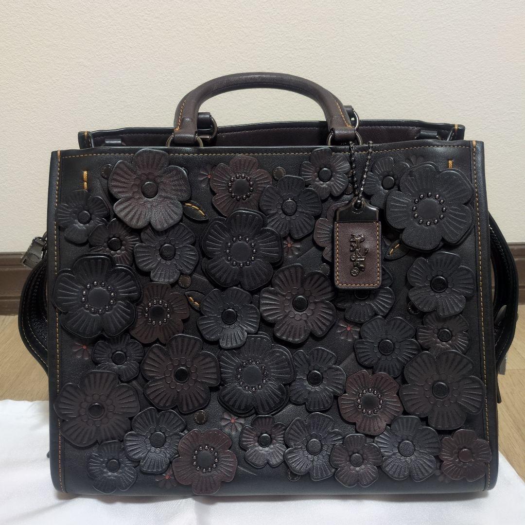 COACH　コーチ　ローグ ティーローズ　バッグ　花