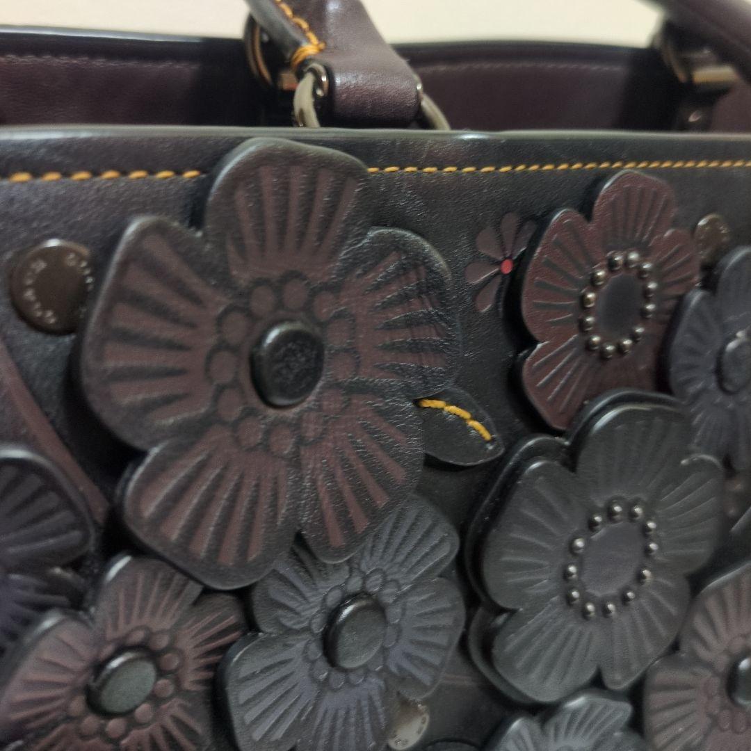 COACH　コーチ　ローグ ティーローズ　バッグ　花