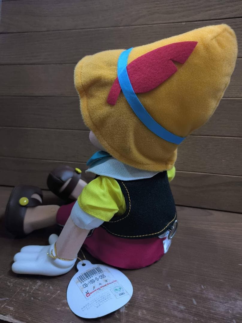 レトロ・紙タグ付 ディズニー ピノキオ オルゴール人形 [星に願いを] 日本製