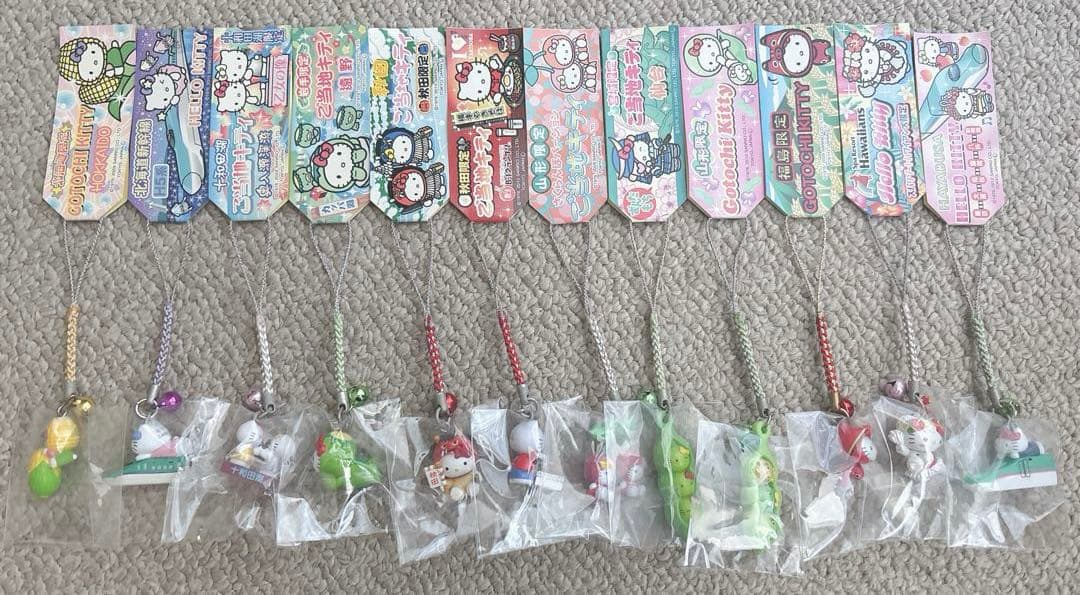 ご当地キティ 根付 北海道 東北 12個セット