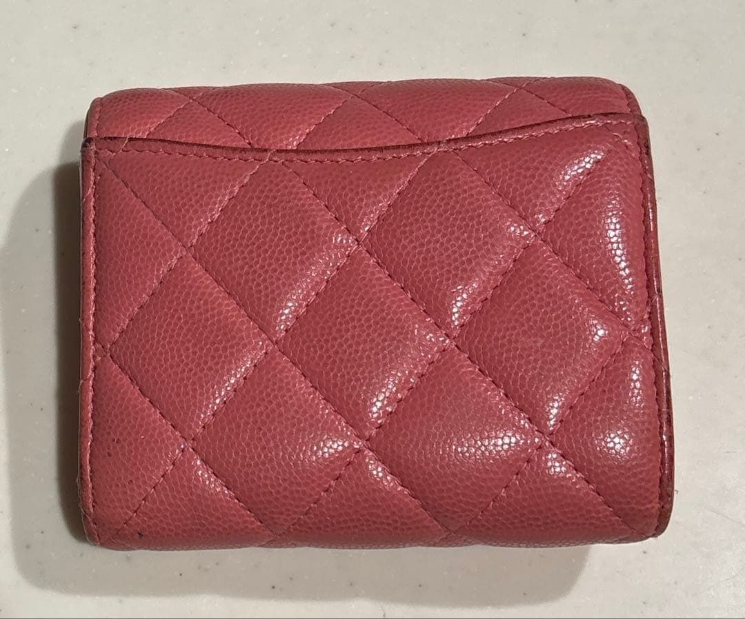 CHANEL CHANEL 3つ折り財布　ピンク