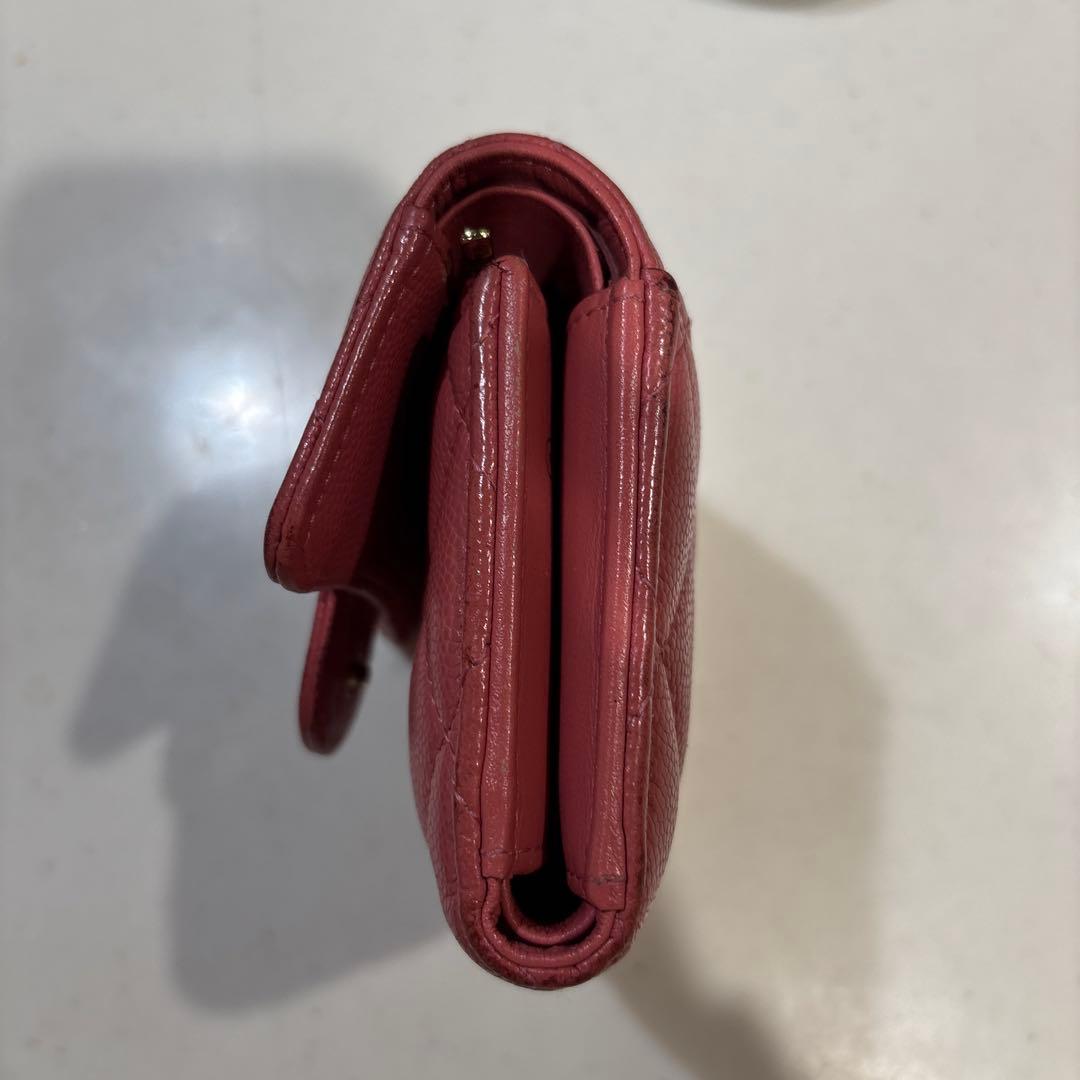 CHANEL CHANEL 3つ折り財布　ピンク