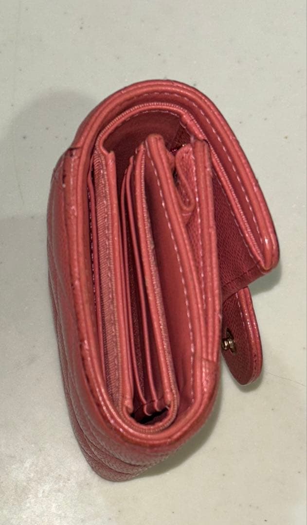 CHANEL CHANEL 3つ折り財布　ピンク