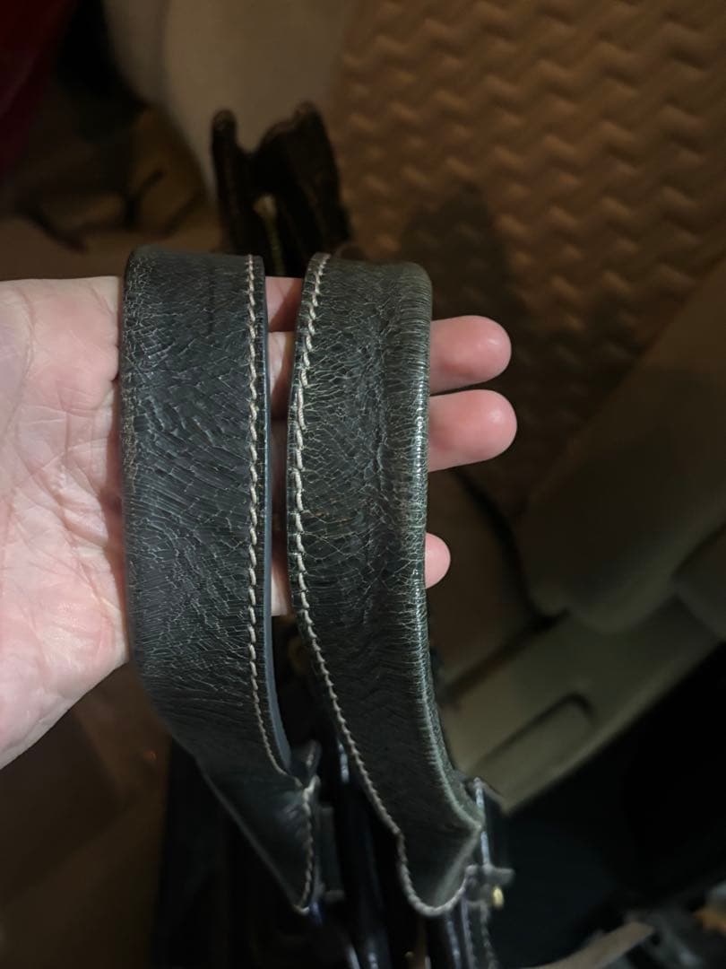 クロエ　黒レザーハンドバッグ