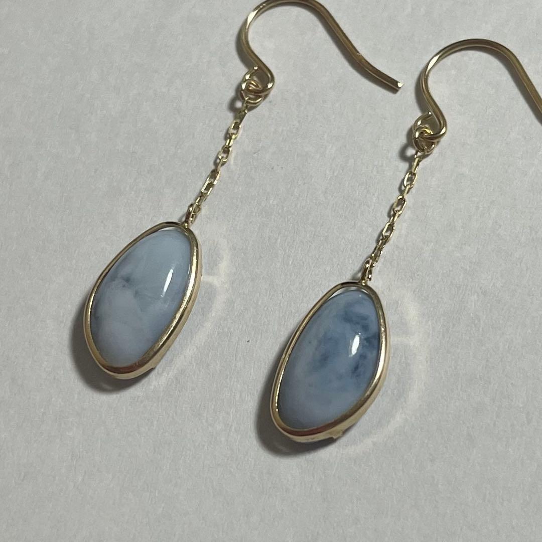 【出回りなし現行品】cui-cui キュイキュイ K10 ブルーオパール ピアス