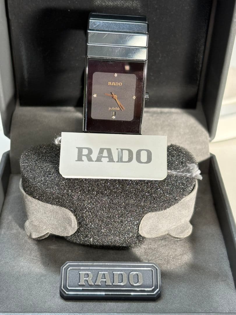 RADO jubila ブラック腕時計　ダイヤスター　不動