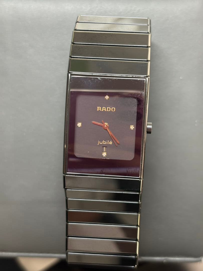 RADO jubila ブラック腕時計　ダイヤスター　不動
