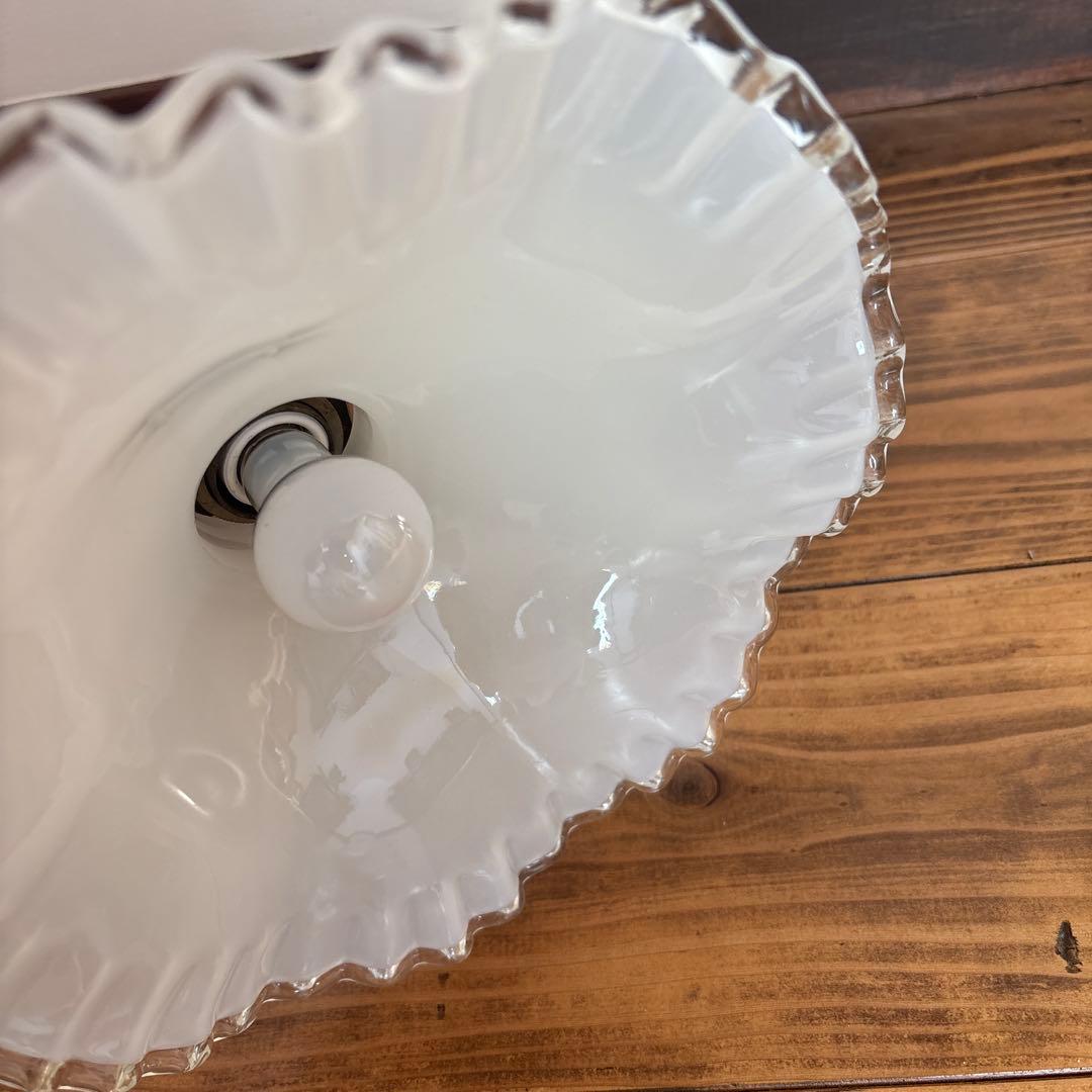 ミルクガラス ペンダントライト アンティーク レトロ照明