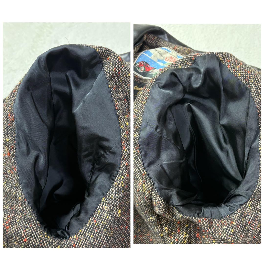 馬革 SIZE42 AERO LEATHER Co ライダースジャケット 茶芯