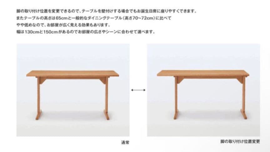 【青山もちこさま 専用】 無印良品 木製リビングダイニング【※テーブルのみ※】