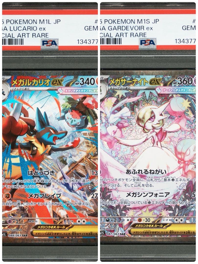 【PSA10】メガルカリオex sar メガサーナイトex sar 連番 ③