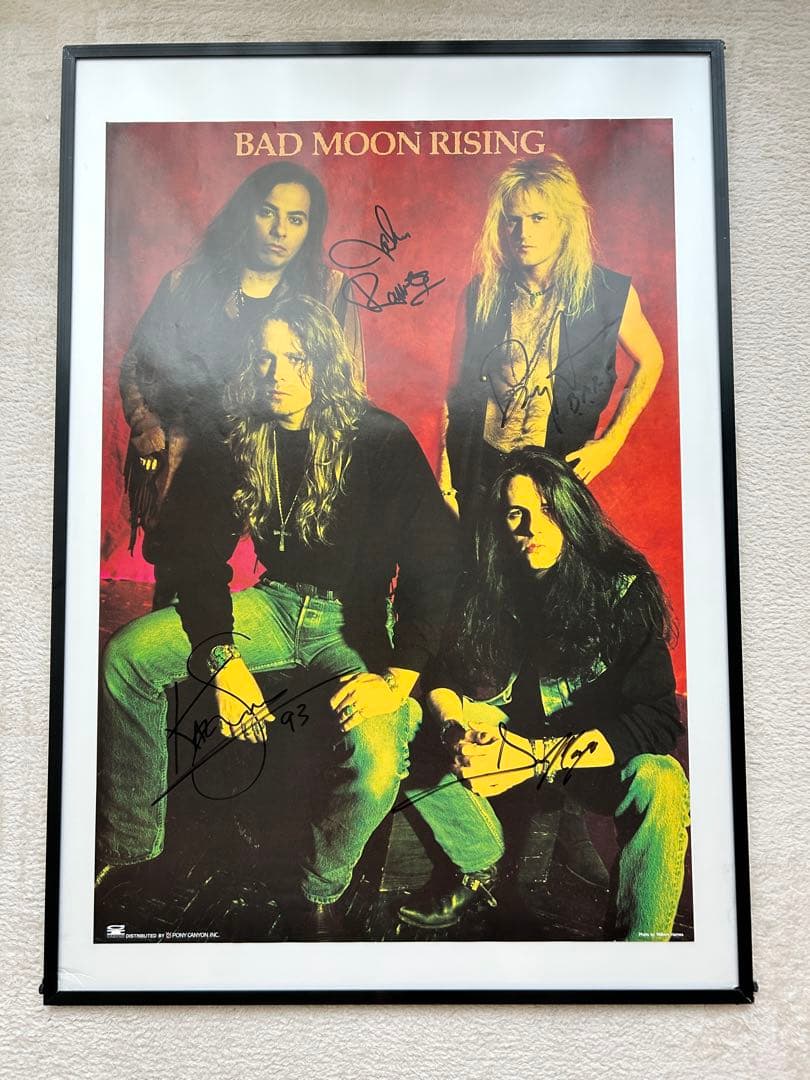 【BAD MOON RISING】直筆サイン入り ポスター+ アルミフレーム付