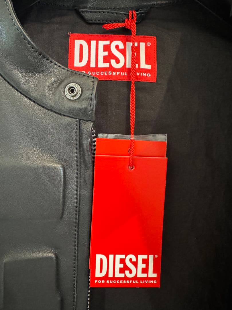 DIESEL シングルライダースジャケット 美品　ディーゼル　44 ラムレザー