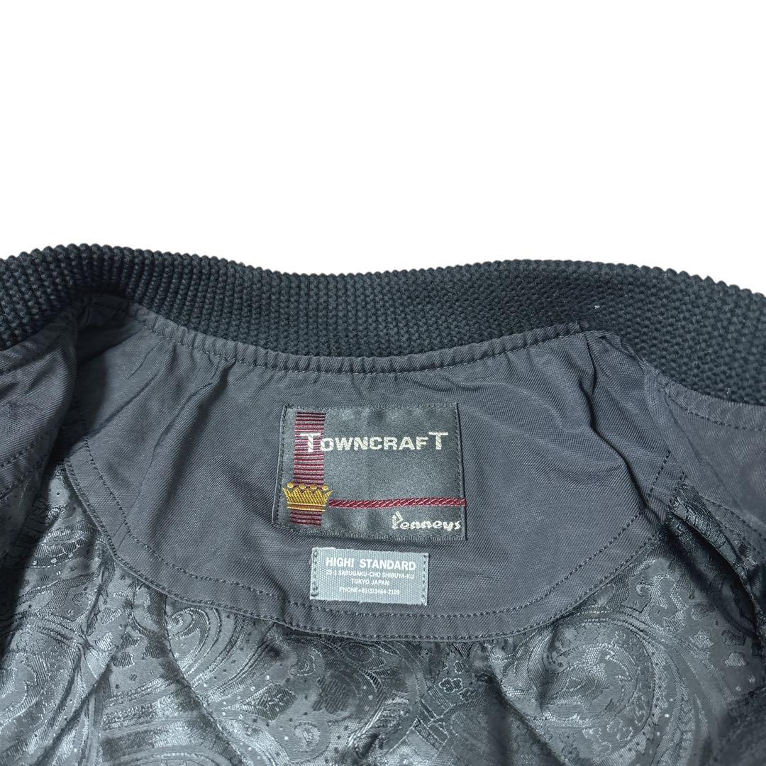 towncraft タウンクラフト　ダービージャケット　ブラック　裏地ペイズリー